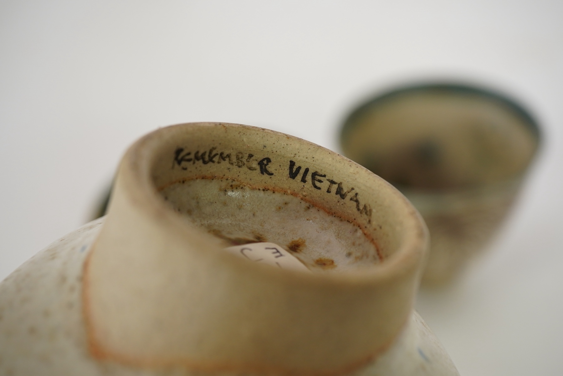 Eric James Mellon (1925-2014): A small group of elm ash glazed studio pottery
